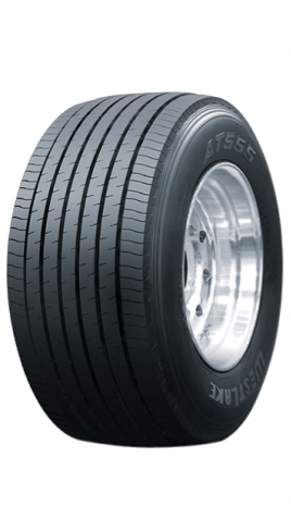 Side view of Westlake AT555 truck and trailer tyre showcasing tread design.